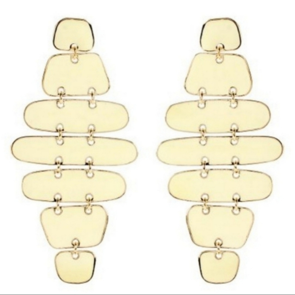NWT Amrita Singh Ivory Goldtone Broome Street Gold Earrings - Picture 4 of 10